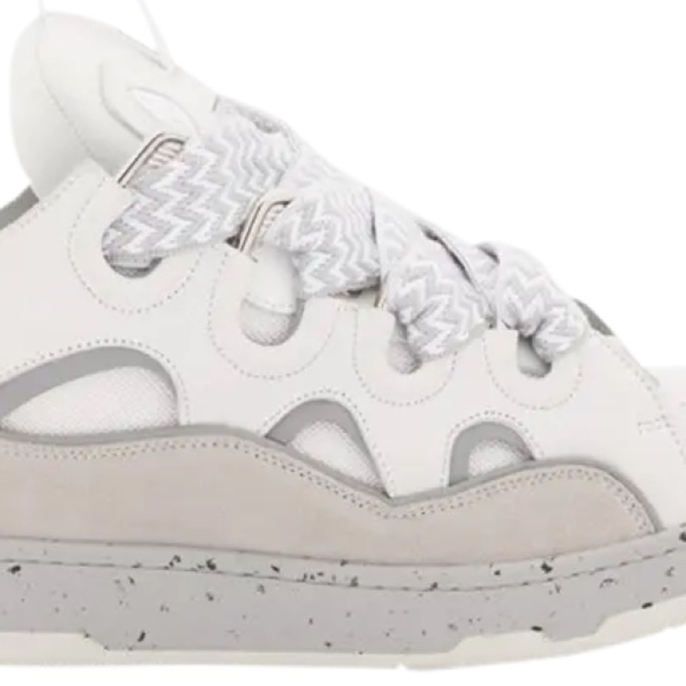 Lanvin White and Light Gray Women's Sneakers